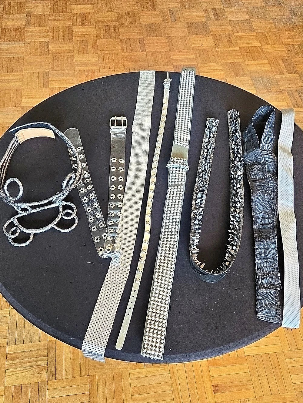 Belt and Chain Accessory Lot Black Silver Star Trek Wardrobe S4 Toronto Cosplay